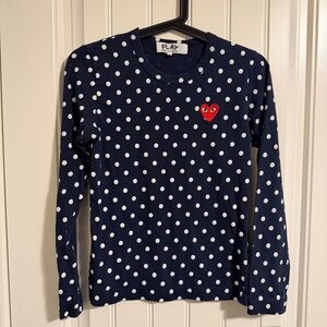 Comme Des Garcon long sleeve polka dot